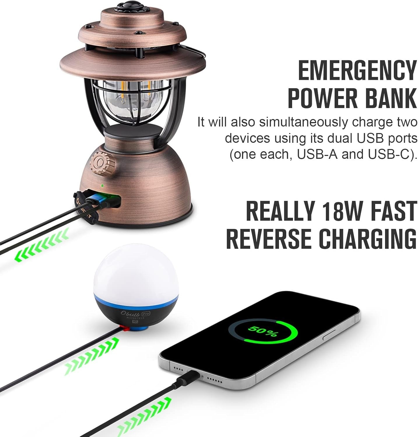 OLIGHT Olantern Classic 2 Pro Retro LED Camping Lantern 300LM Powerbank Bronze
