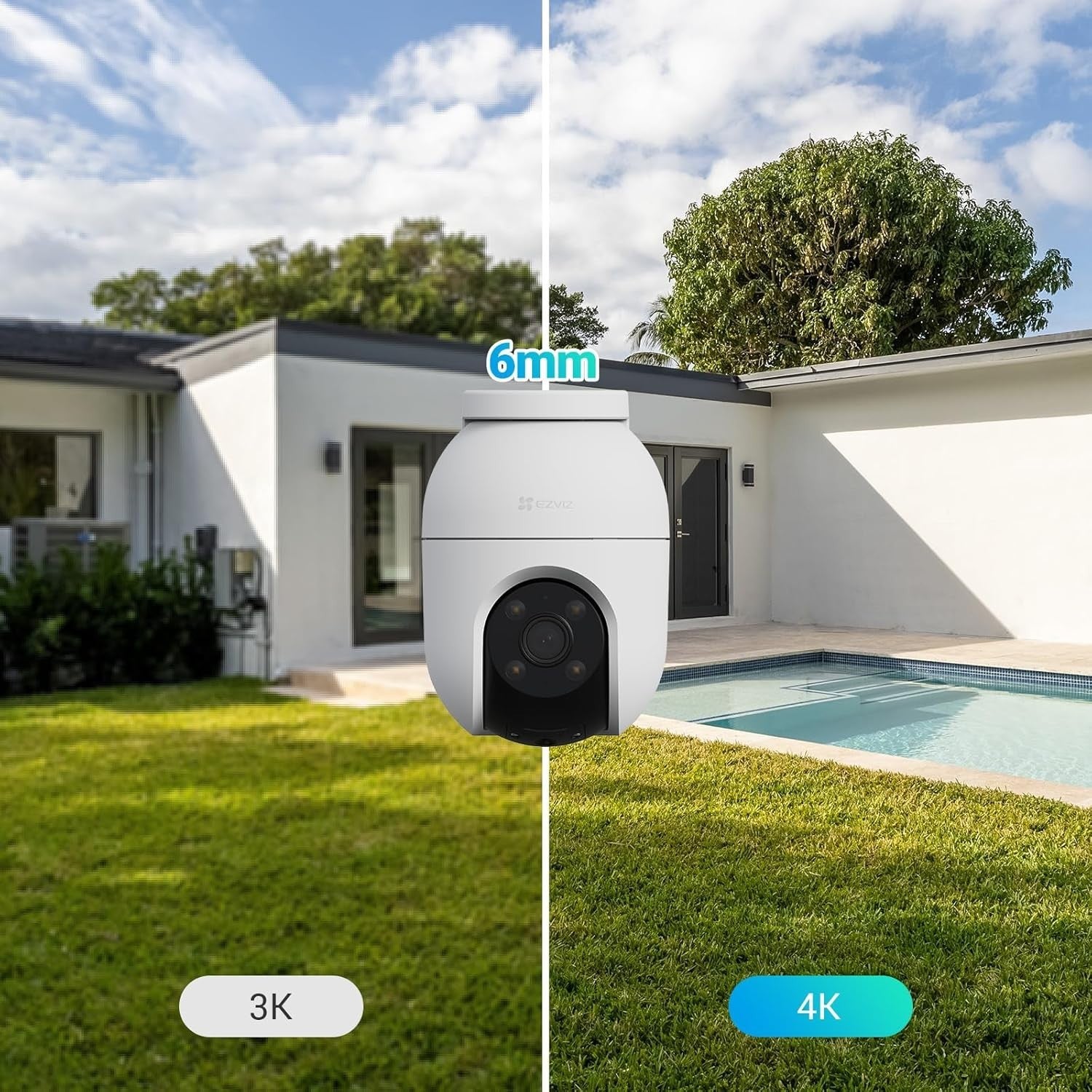 4K PTZ Security Camera Outdoor 360° Auto Tracking Color Night Vision
