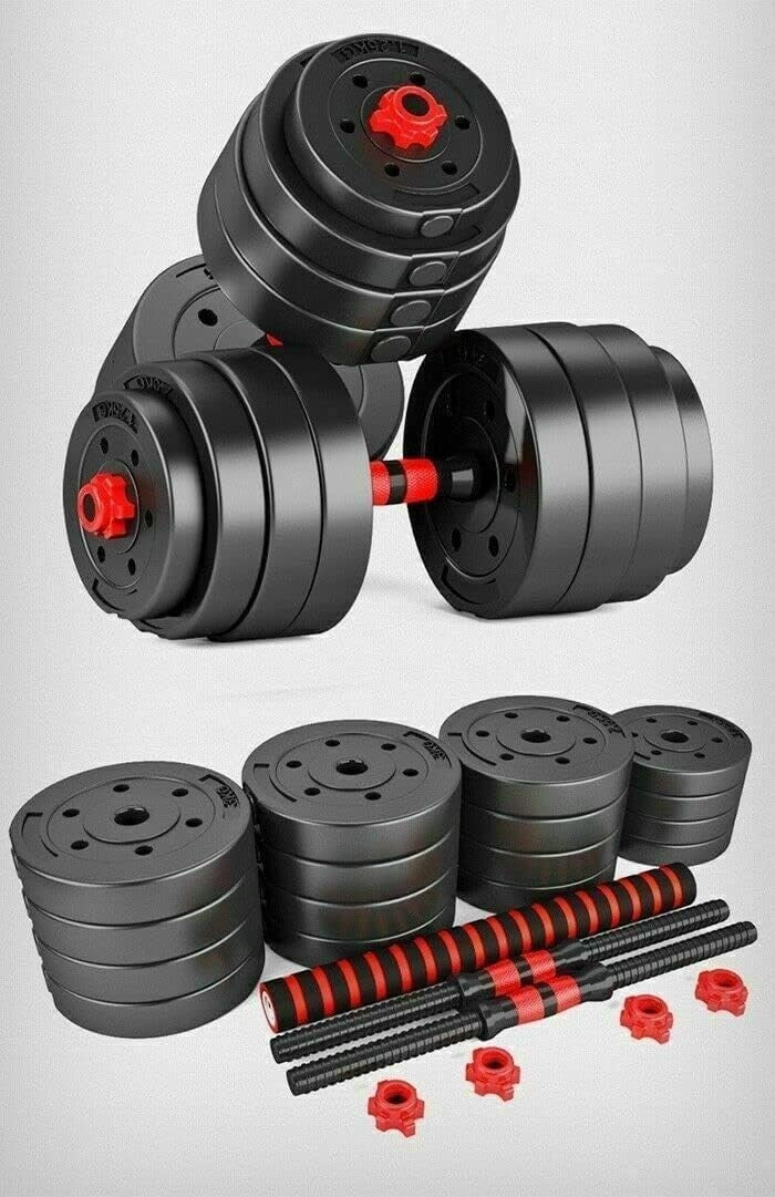 30kg Adjustable Dumbbell Barbell Set Connecting Rod Home Gym Weights