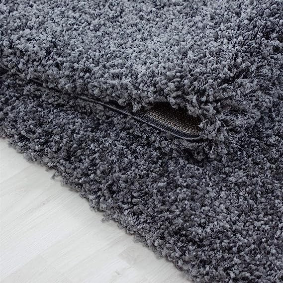 Extra Large Shaggy Rug 160x230cm 5cm Thick Soft High Pile Dark Grey Carpet