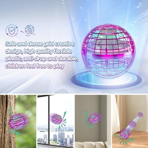Hand-Controlled Flying Orb Ball Toy with RGB Lights for Kids & Teens