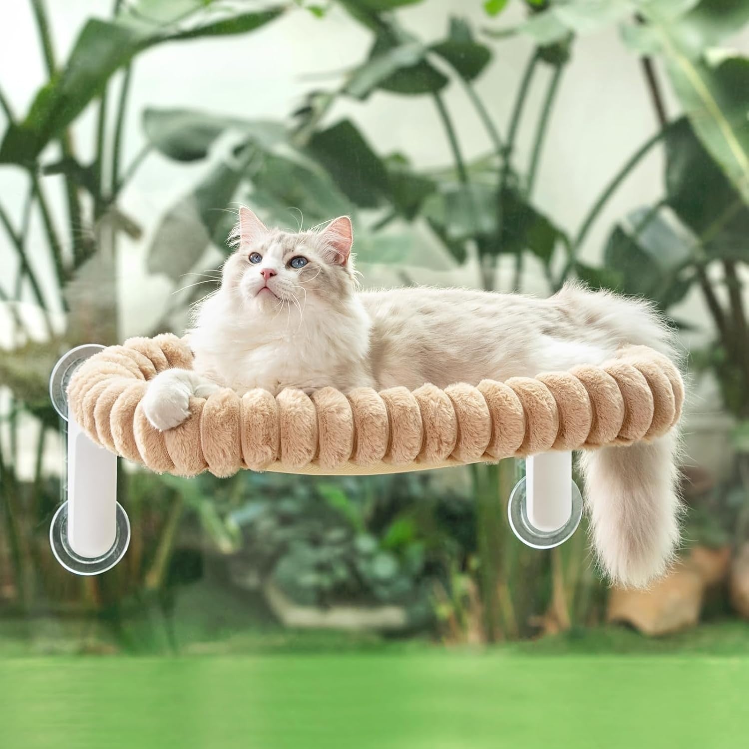 Foldable Cat Window Perch Hammock Suction Cup Seat Plush Cushion