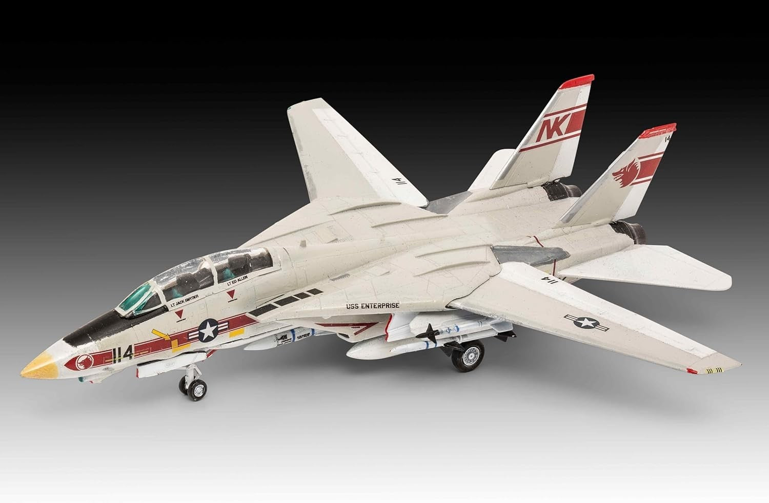 1:144 F-14A Tomcat Fighter Jet Model Kit | Unpainted Plastic | Detailed Build