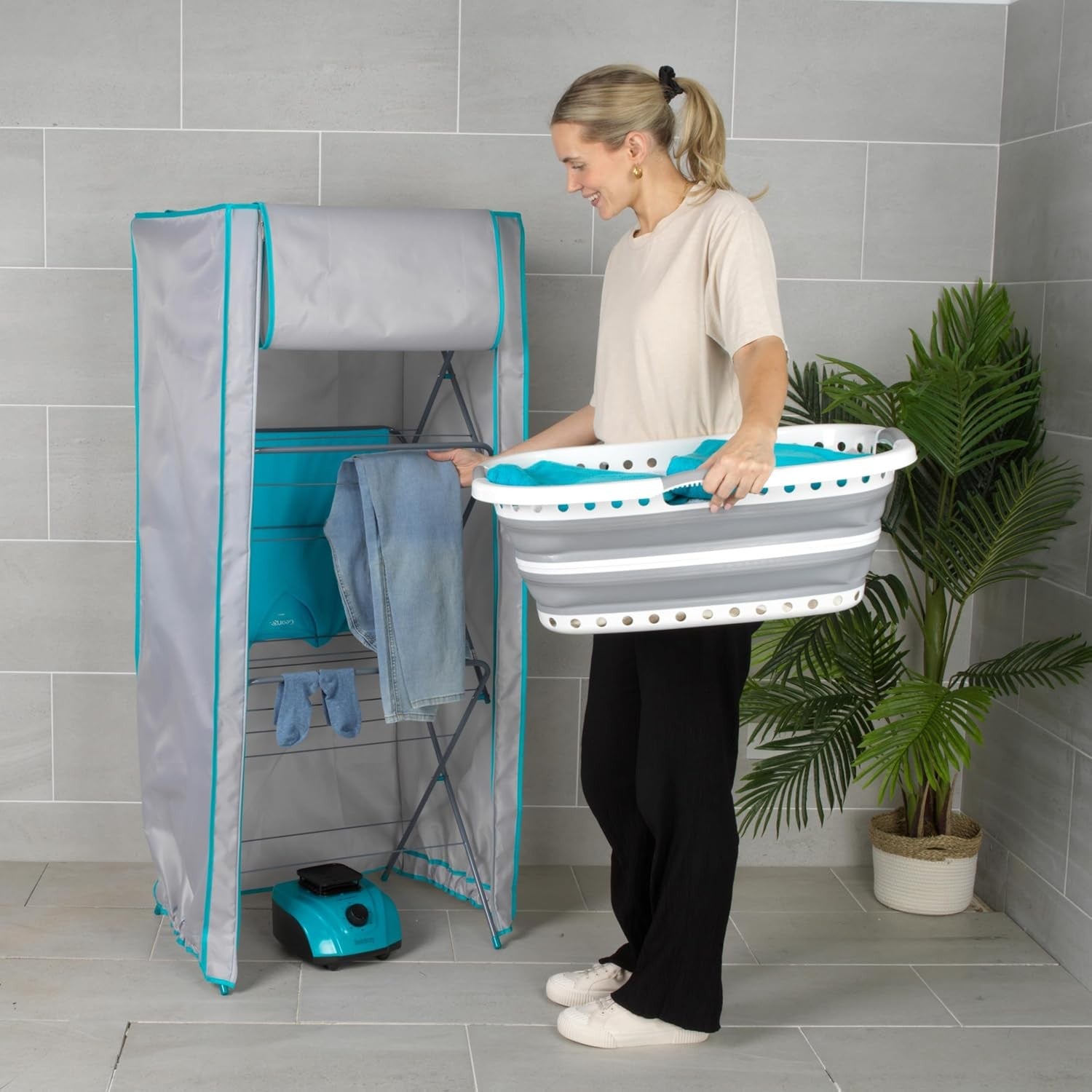 Heated Clothes Airer Pod Dryer Hot Air Circulation Indoor Drying System