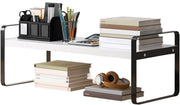 Stackable Desktop Organizer Metal Storage Shelf for Office & Kitchen