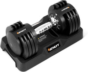 Adjustable Dumbbell 12KG Quick Twist 5 Weights Space-Saving Home Gym
