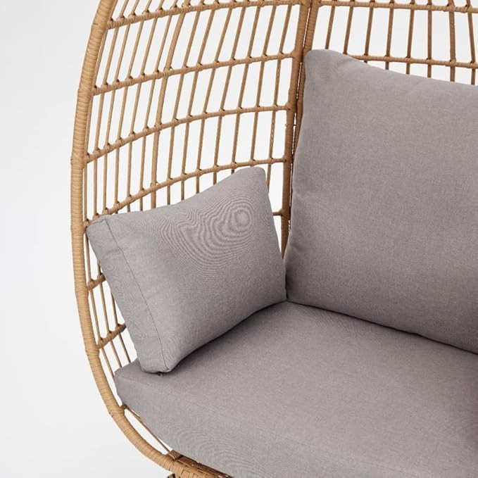 Luxury Rattan Egg Chair Indoor Outdoor Garden Furniture with Cushions & Cover