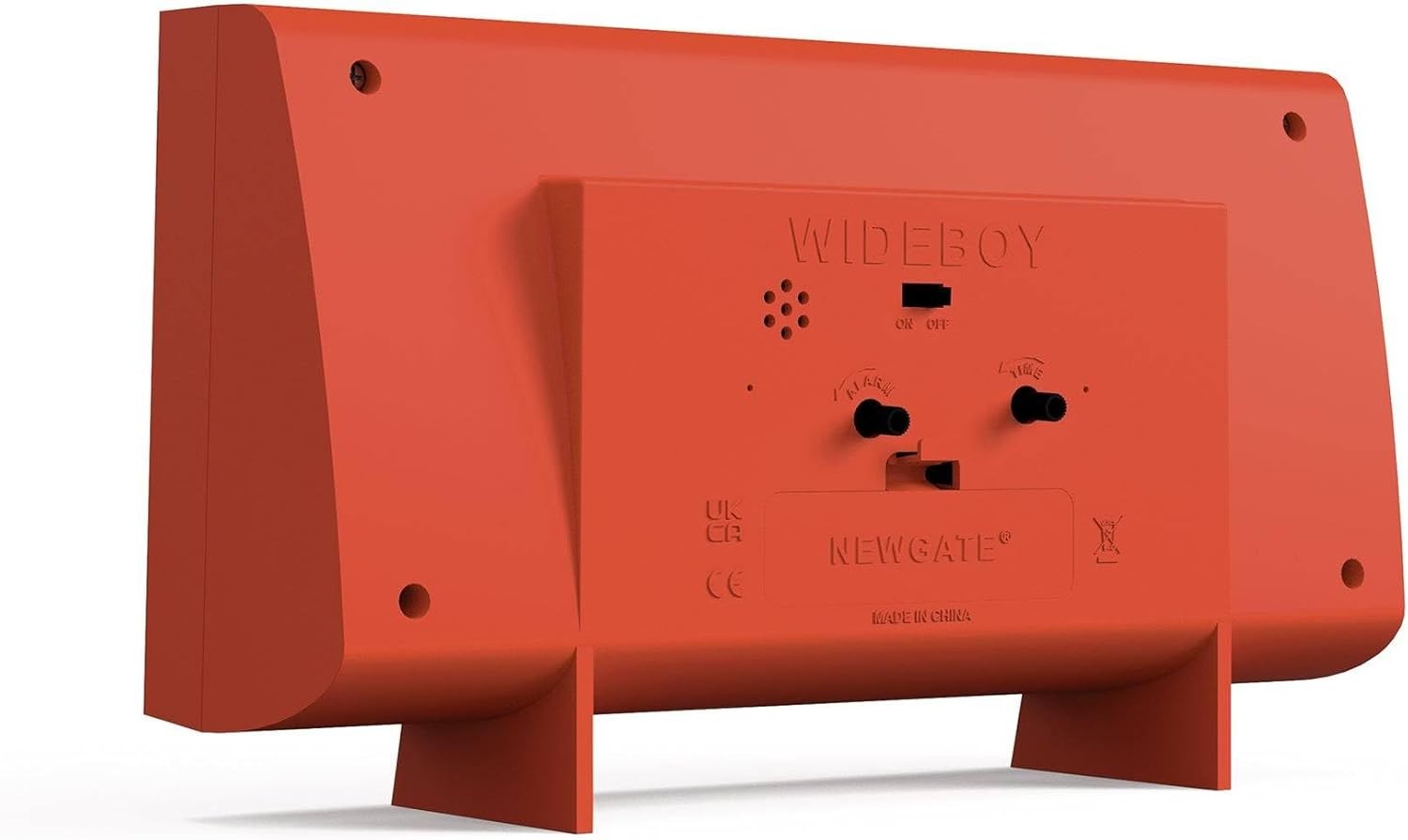 Retro Rectangular Alarm Clock Analogue Bedside Desk Mantel Pumpkin Orange