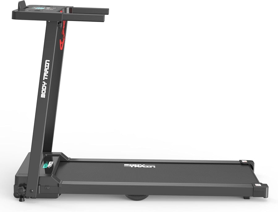 Folding Bluetooth Treadmill Flat-Fold 10km/h 2HP App Sync Kinomap Zwift Home Use