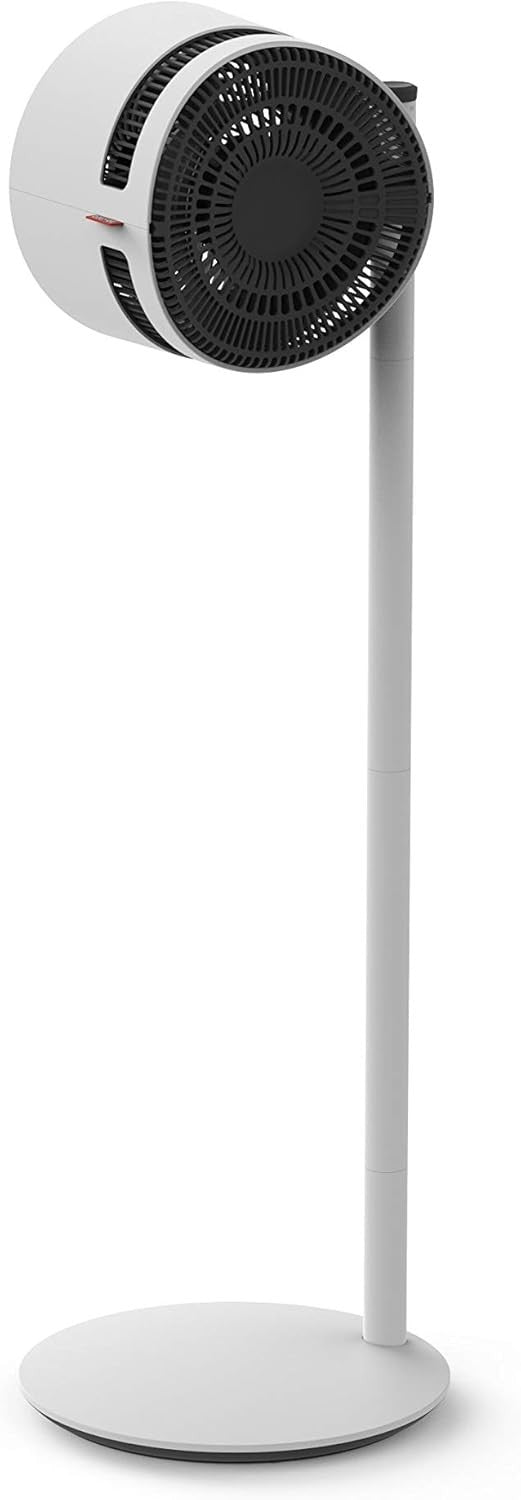 Modern 4-Speed Adjustable Pedestal Air Circulator Fan Quiet Cooling White 121cm