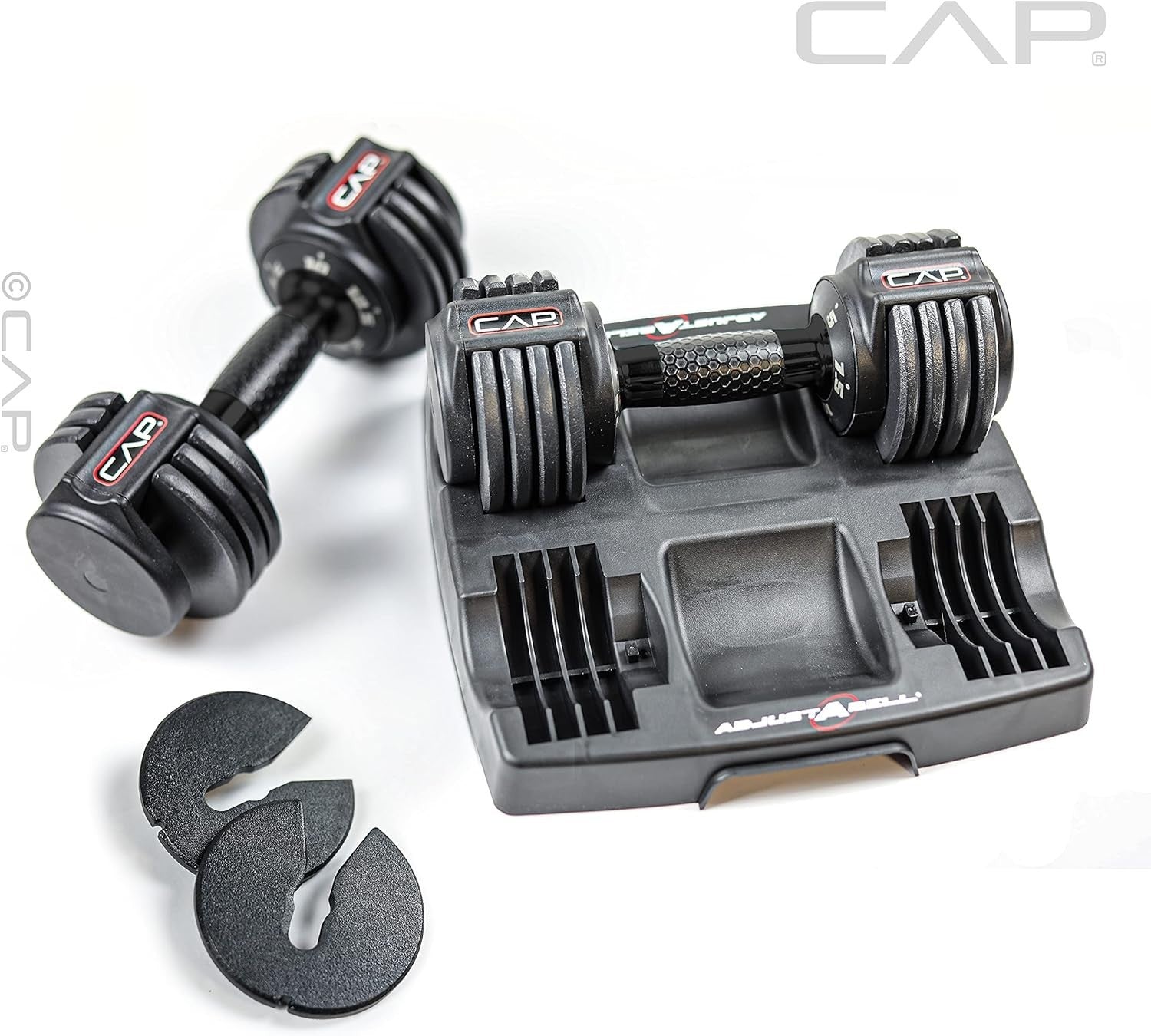 12.5LB Adjustable Dumbbell Pair Twist Handle Honeycomb No-Roll Home Gym