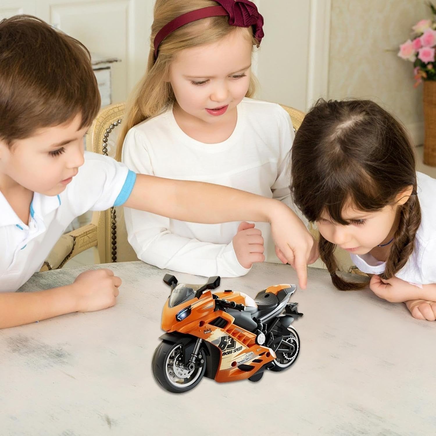 Electric Motorcycle Model Kit Toy | Realistic Lights & Sound | DIY Bike Build