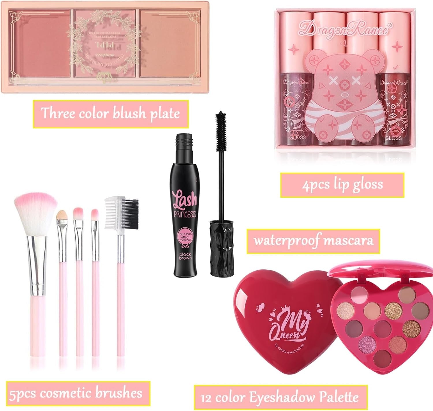 All‑in‑One Makeup Kit Full Face Set – 40 Color Eyeshadow, Lip & Brushes