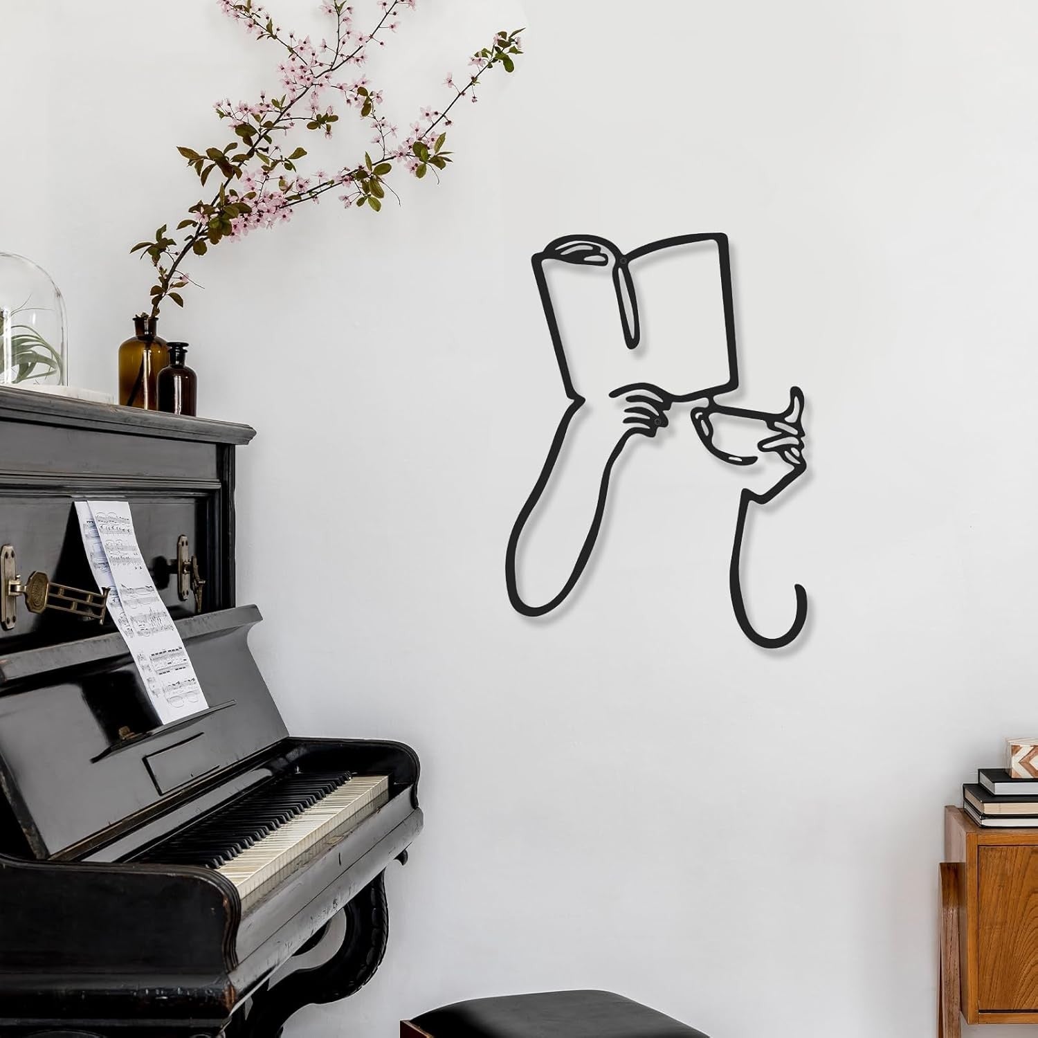 3Pcs Metal Wall Art Abstract Woman Line Drawing Decor Set