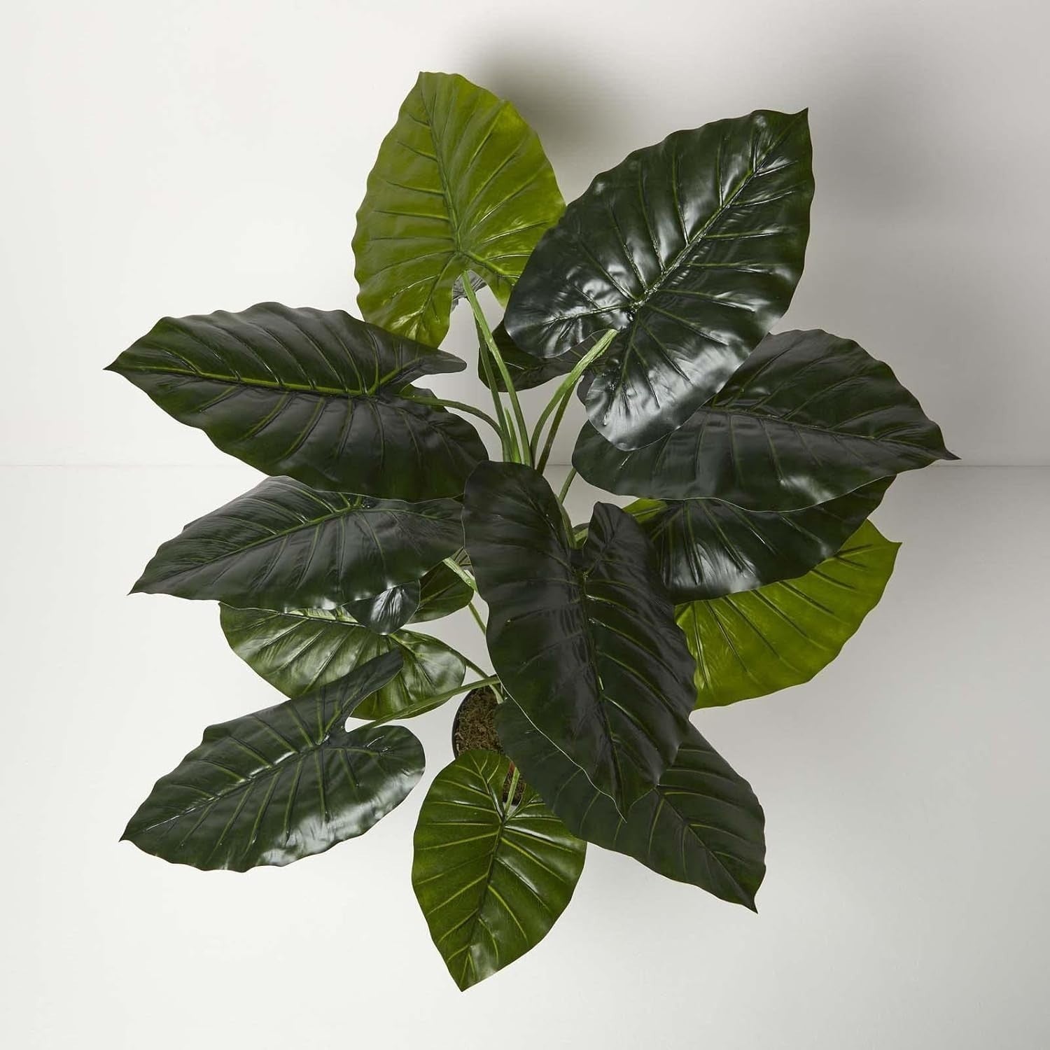 90cm Artificial Taro Plant with Real Touch Elephant Ear Leaves Home Decoration