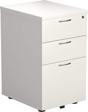 White Under Desk Filing Cabinet 3 Drawer Lockable A4 Foolscap