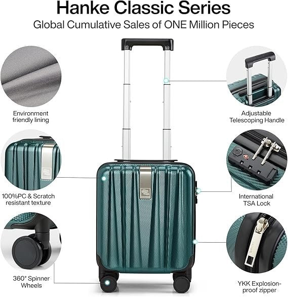 Hard Shell Spinner Luggage Set 20 24 29 Inch Lightweight Lockable