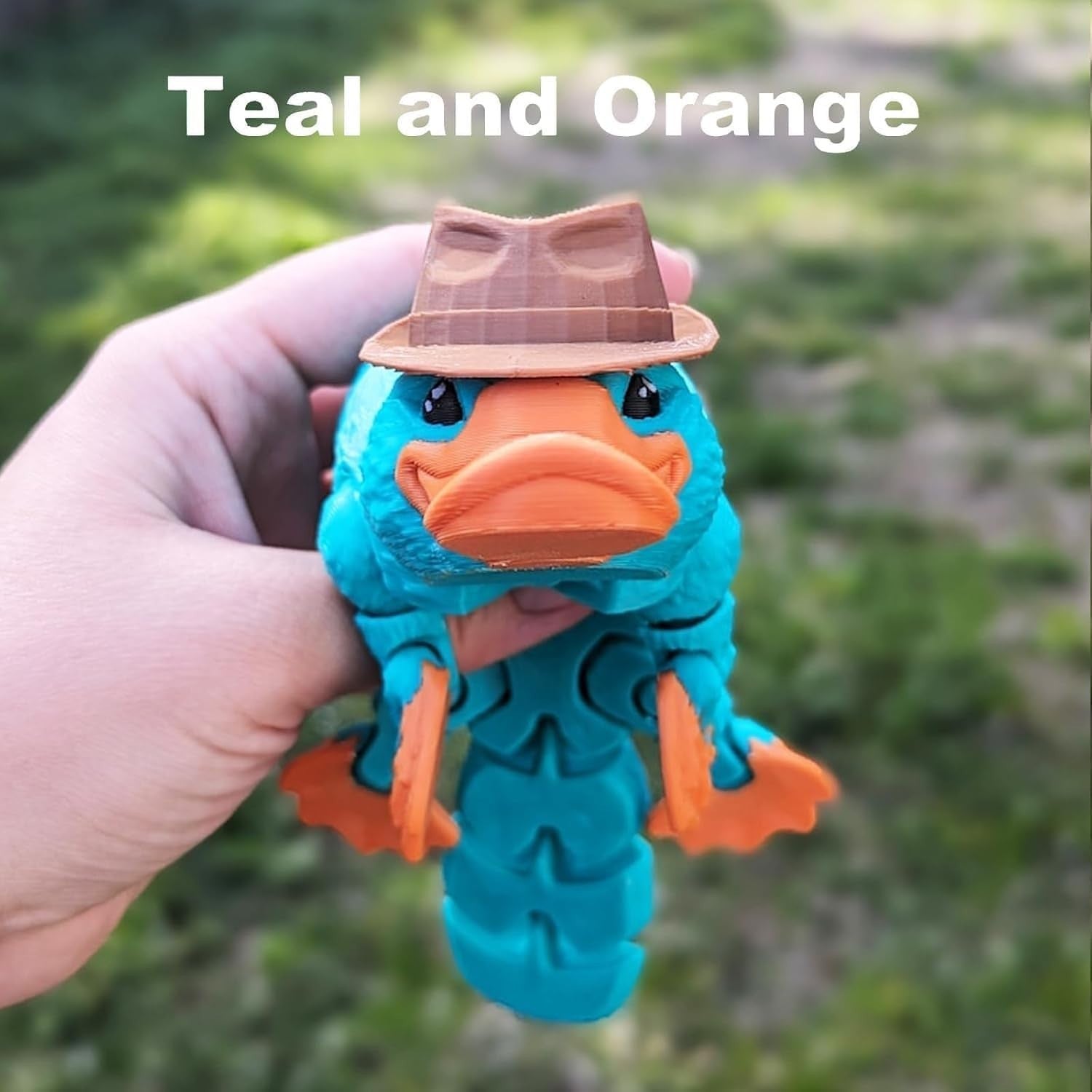 3D Printed Articulated Platypus Fidget Toy Flexible Stress Relief Gift