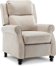 Cream Recliner Armchair Chair High Seat Faux Leather Elderly Support