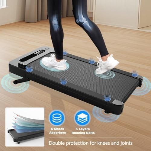 10% Auto Incline Walking Pad 2.5HP Under Desk Treadmill Quiet Smart App Scenic
