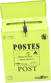 Secure Vintage Wall Mount Mailbox with Lock – Iron Post Box for Home & Garden