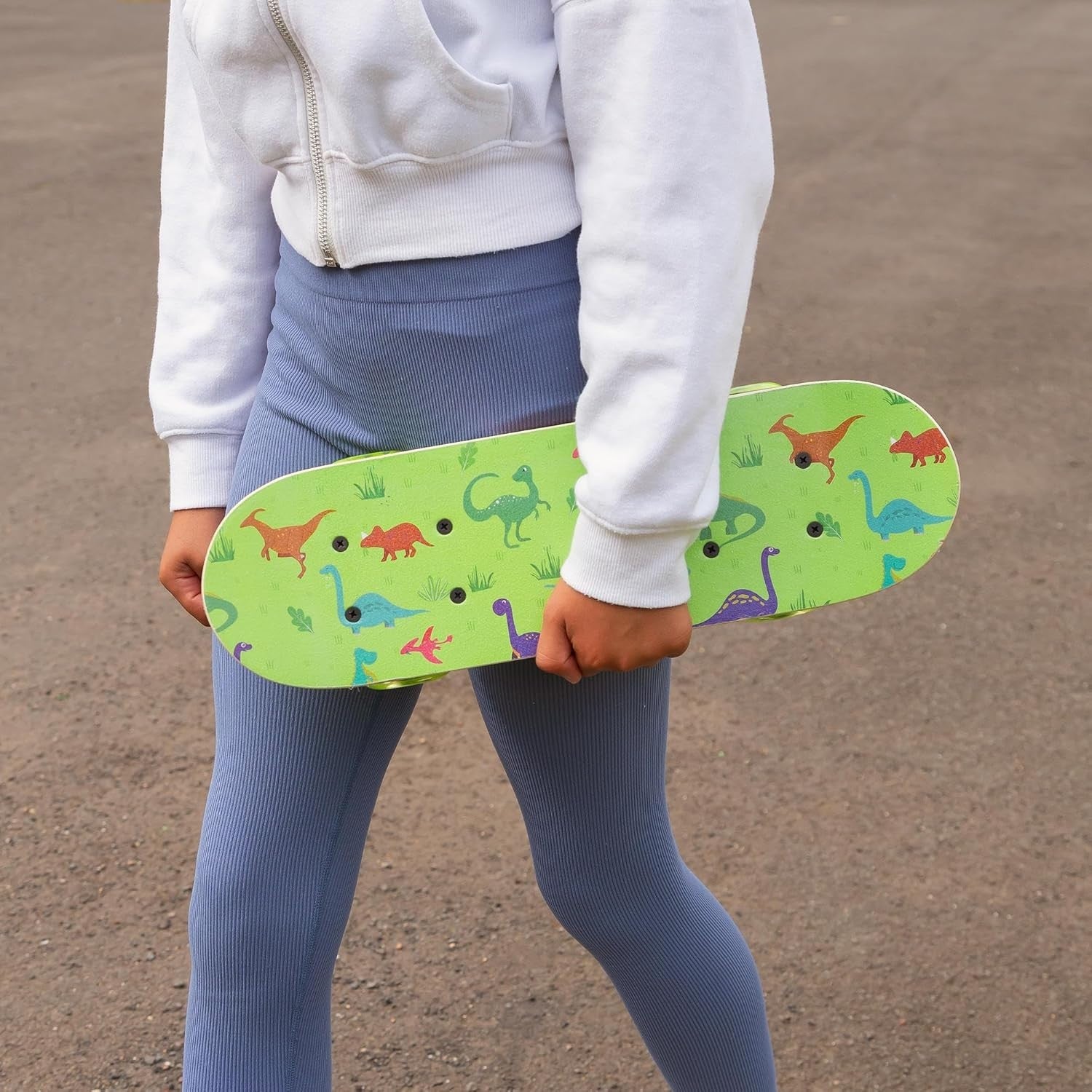 Kids Dinosaur Skateboard Flashing Wheels Mini Cruiser Anti Slip Deck Toy