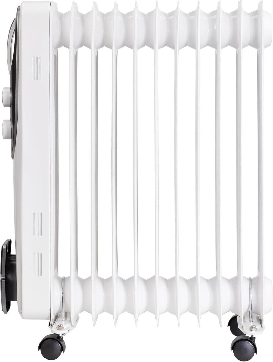 2500W Oil Filled Radiator 11 Fin Portable Heater w/ Thermostat & Safety