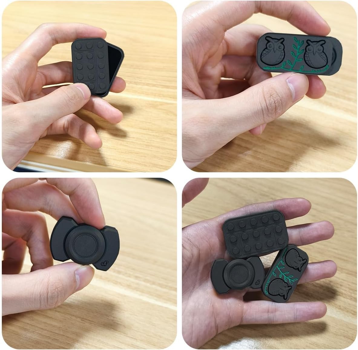 3PCS Metal Fidget Toys Set Magnetic Slider Spinner Stress Relief EDC