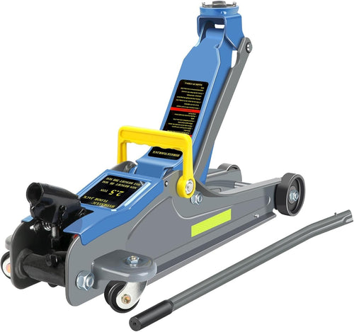 2.5 Ton Low Profile Hydraulic Floor Jack 85–385mm Quick Lift Carbon Steel Blue