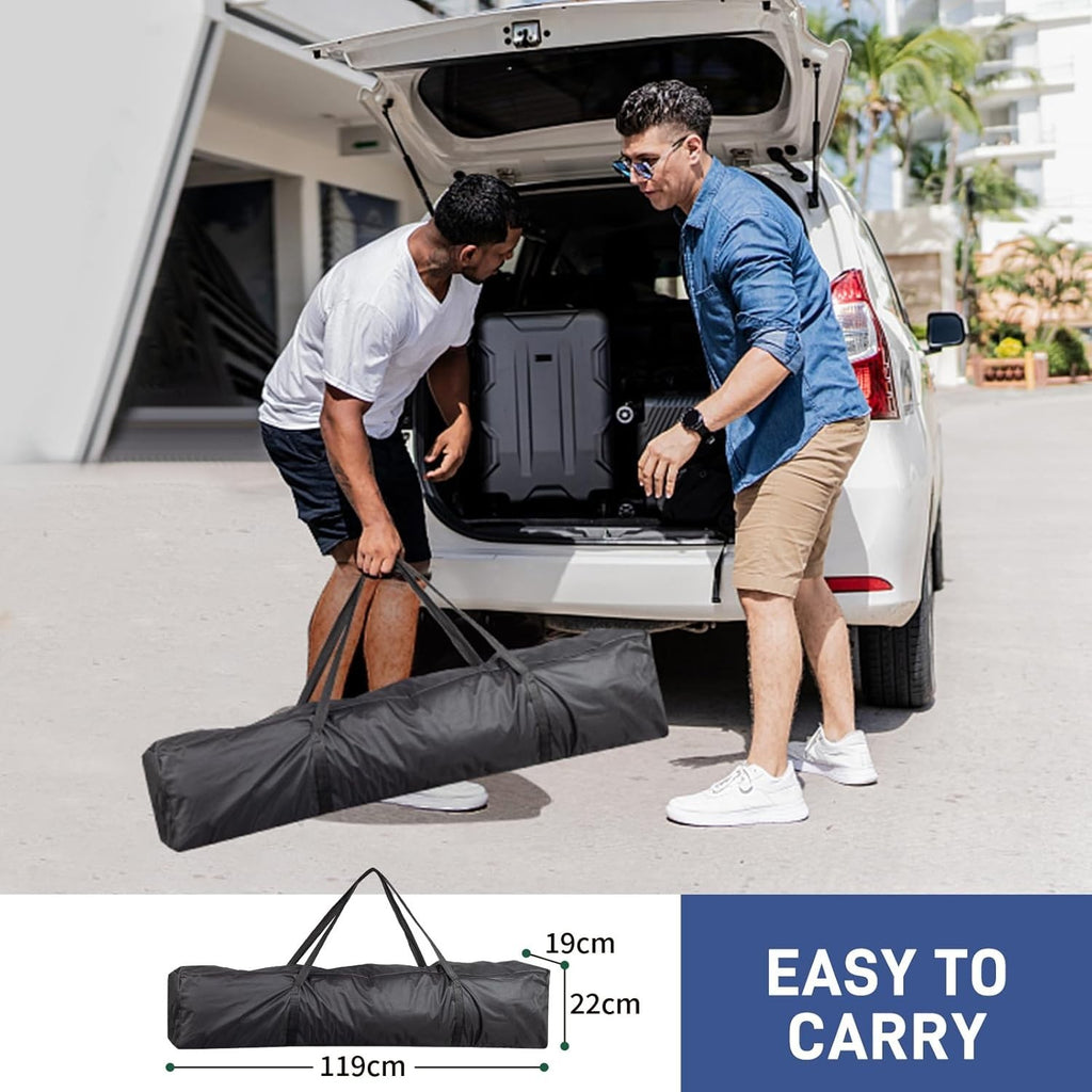 3x3M Blue Pop Up Gazebo with Sides Waterproof Garden Party Tent Outdoor Canopy