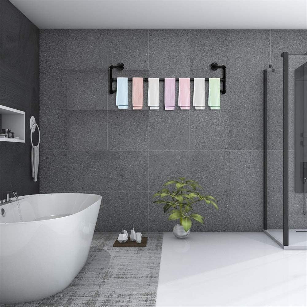 112cm Industrial Pipe Clothes Rail Heavy Duty 4-Base Rack