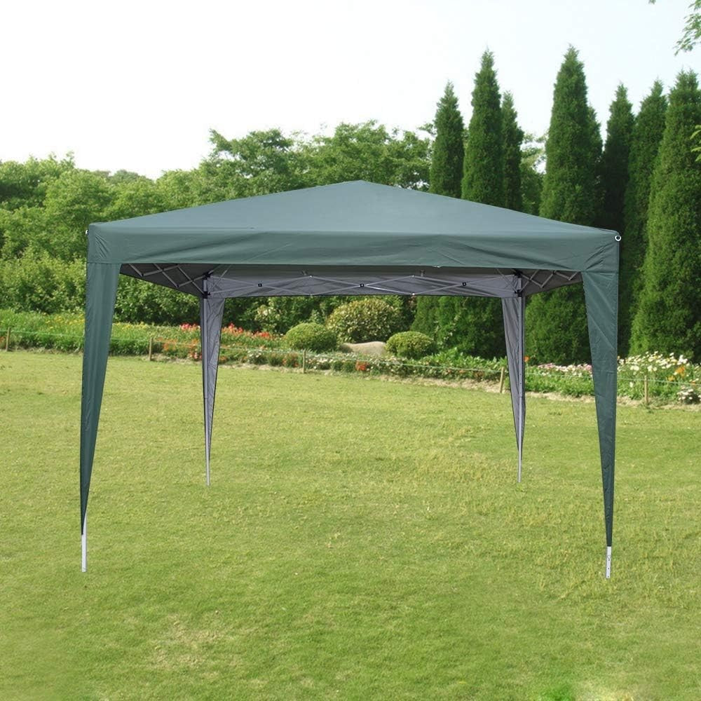 3x3M Green Pop Up Gazebo With Sides Waterproof Outdoor Garden Party Tent Marquee