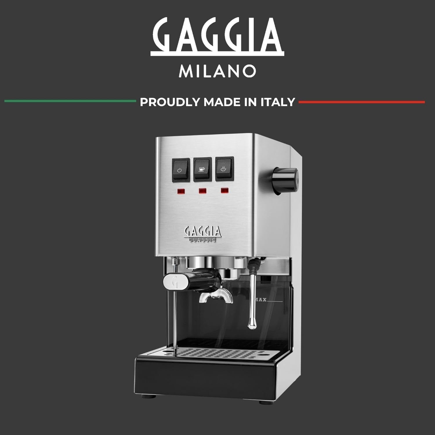 Pro Manual Espresso Machine | Brass Boiler | 1L Tank | Steam Wand 1425W