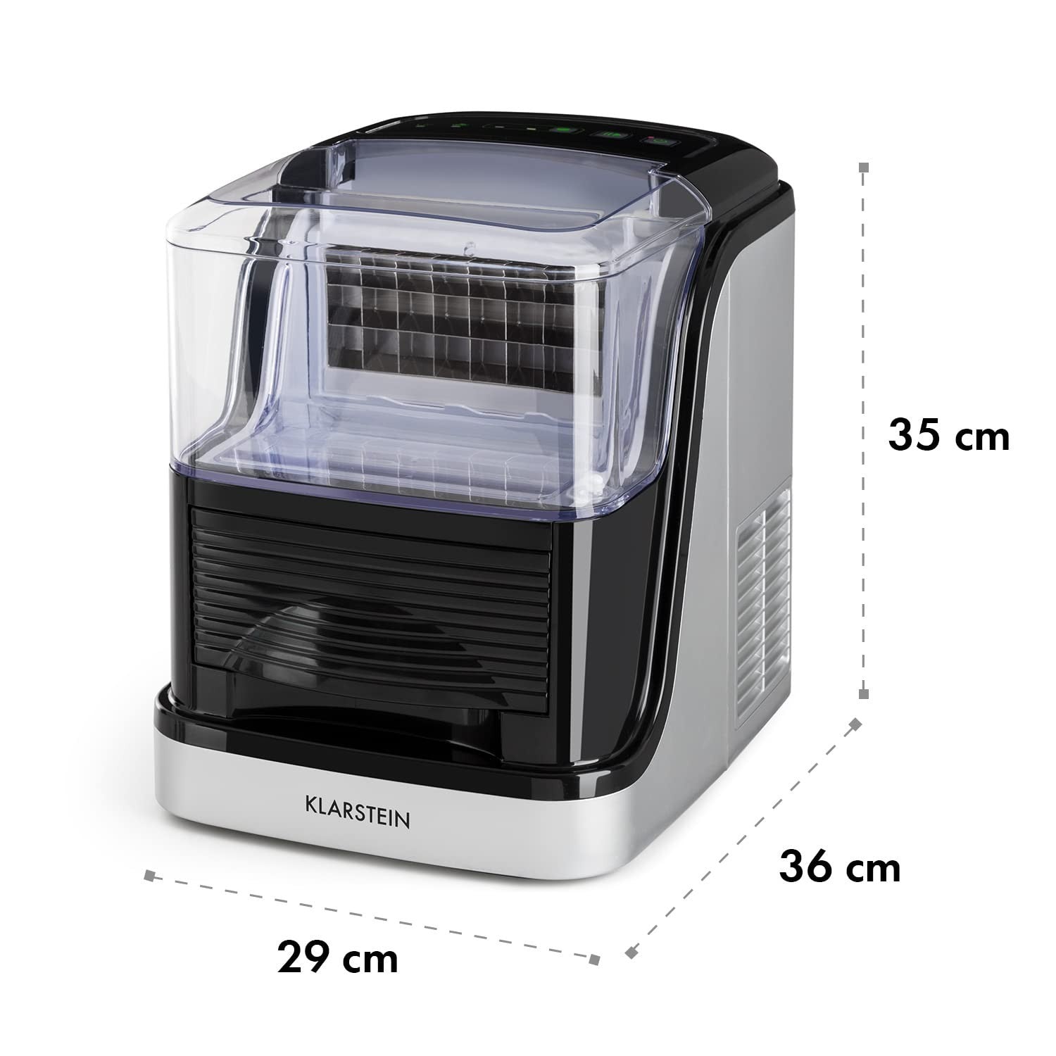 Countertop Ice Maker 15kg Daily Fast Ice Cubes Self Cleaning Home Kitchen