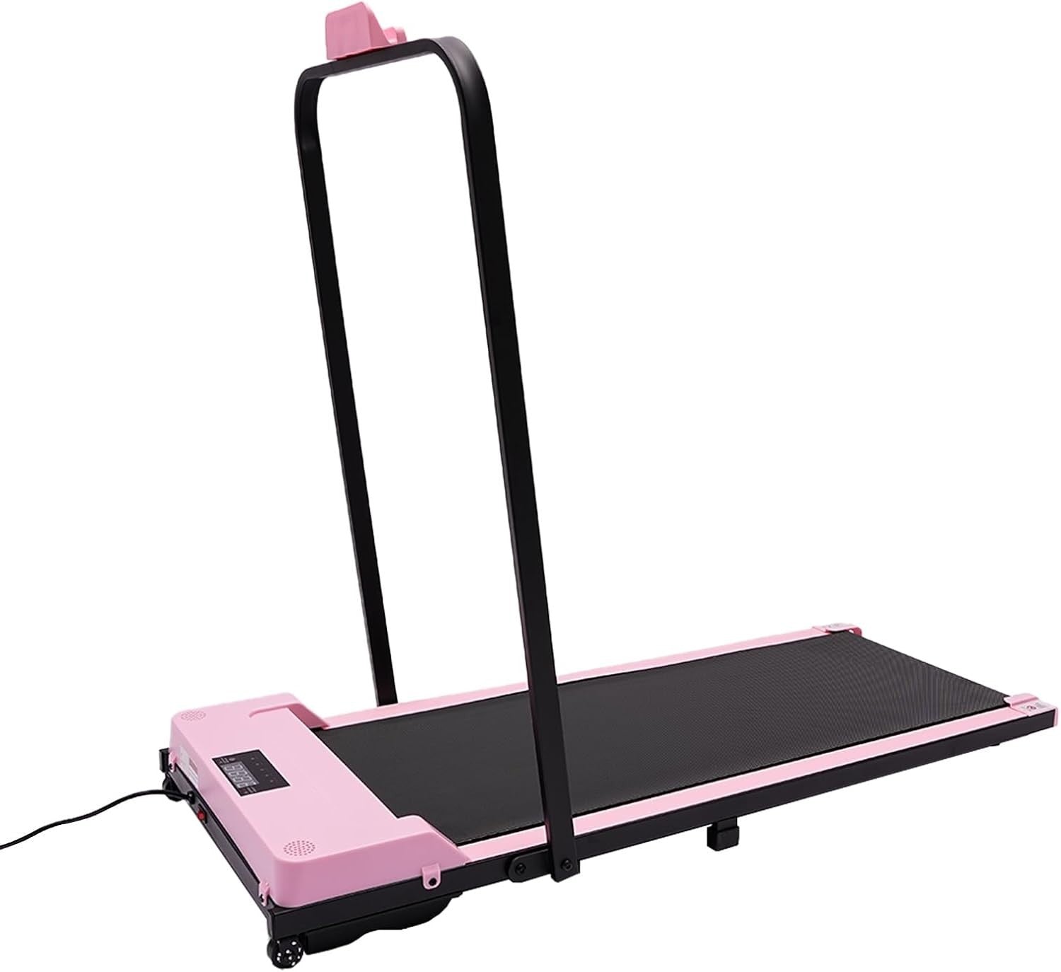 Mini Foldable Walking Treadmill 3HP Under Desk Jogging LED Display Pink