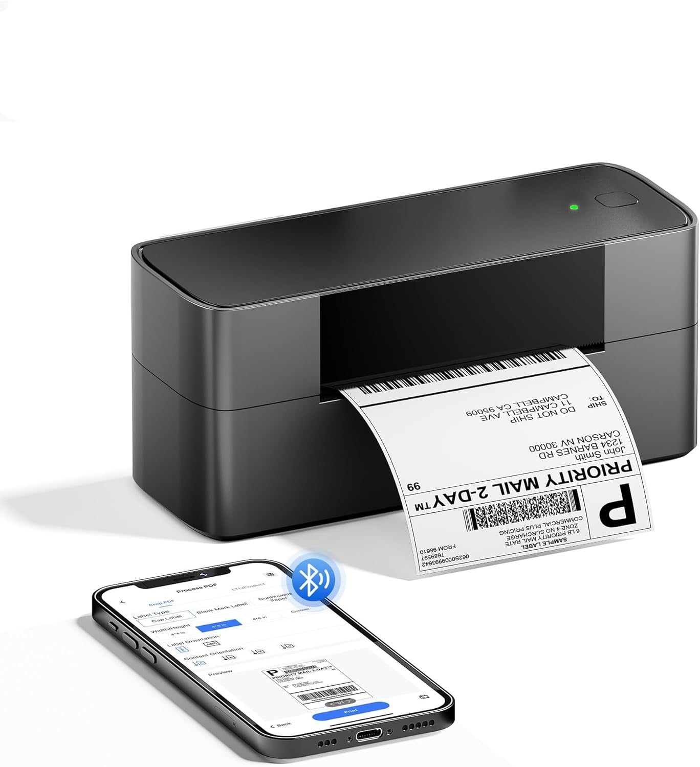 4x6 Thermal Shipping Label Printer Bluetooth Postage