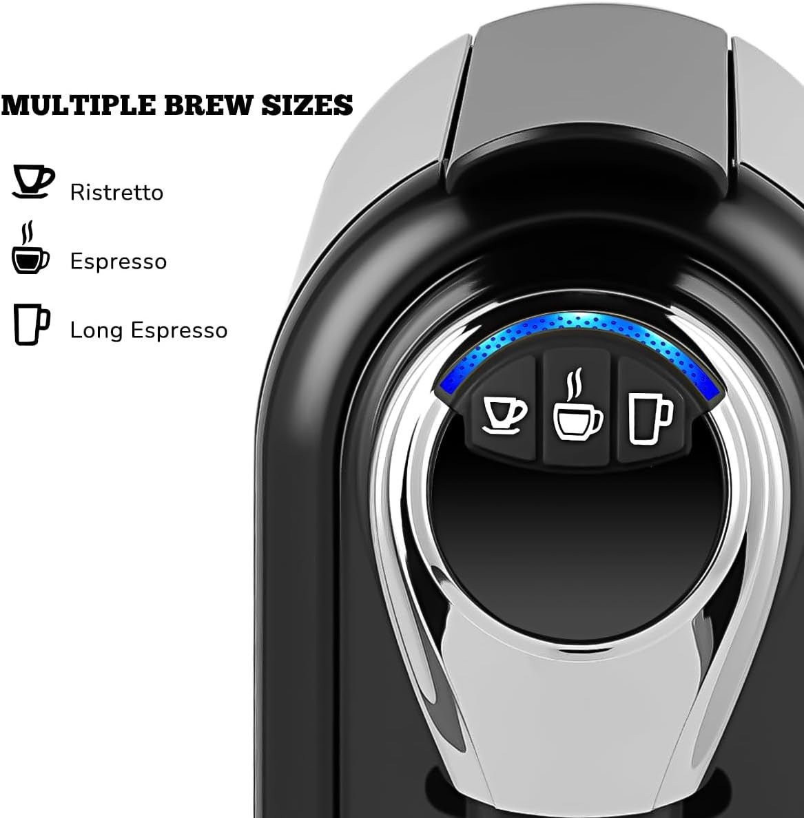 19-Bar Espresso Coffee Machine | Compact Single Serve Maker | Fast Heat-Up