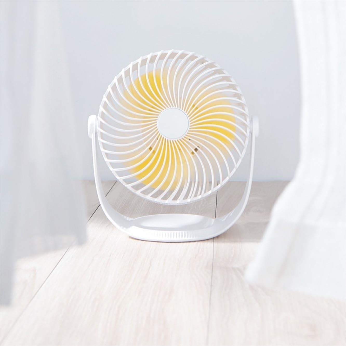 Rechargeable Table Desk Fan 180° Rotation Quiet Mini USB Cooling Fan Blue