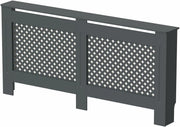 Modern Anthracite Radiator Cover Extra Large Diamond Cross MDF Cabinet