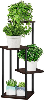 4 Tier Metal Plant Stand Indoor Outdoor Corner Flower Shelf Tall Display Rack