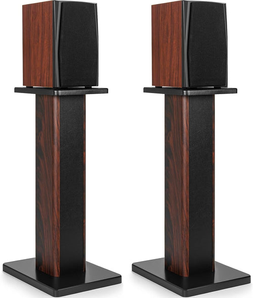 60cm Wood Speaker Stands HiFi Floor MDF Heavy Duty Sand Fill Pair