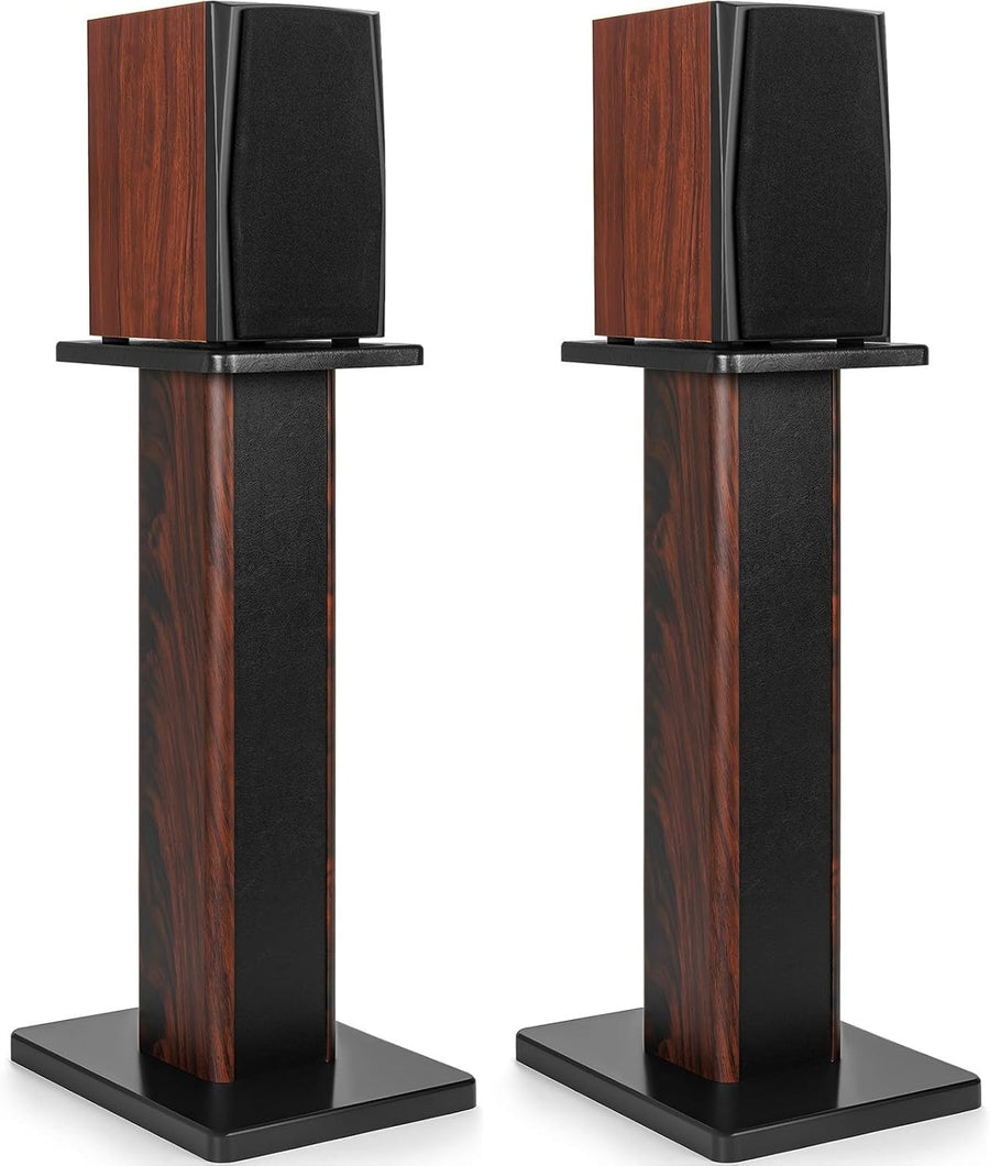 60cm Wood Speaker Stands HiFi Floor MDF Heavy Duty Sand Fill Pair