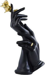Romantic Hand-in-Hand Sculpture • Resin Couple Ornament • Elegant Decor