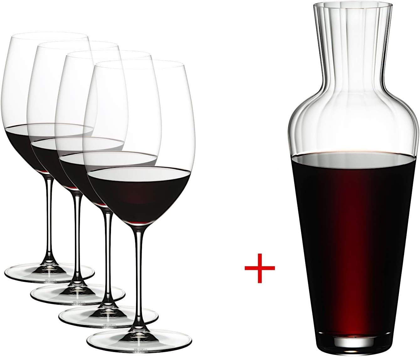 Premium Crystal Wine Decanter & 4 Glass Set – Scratch-Resistant Elegant Gift