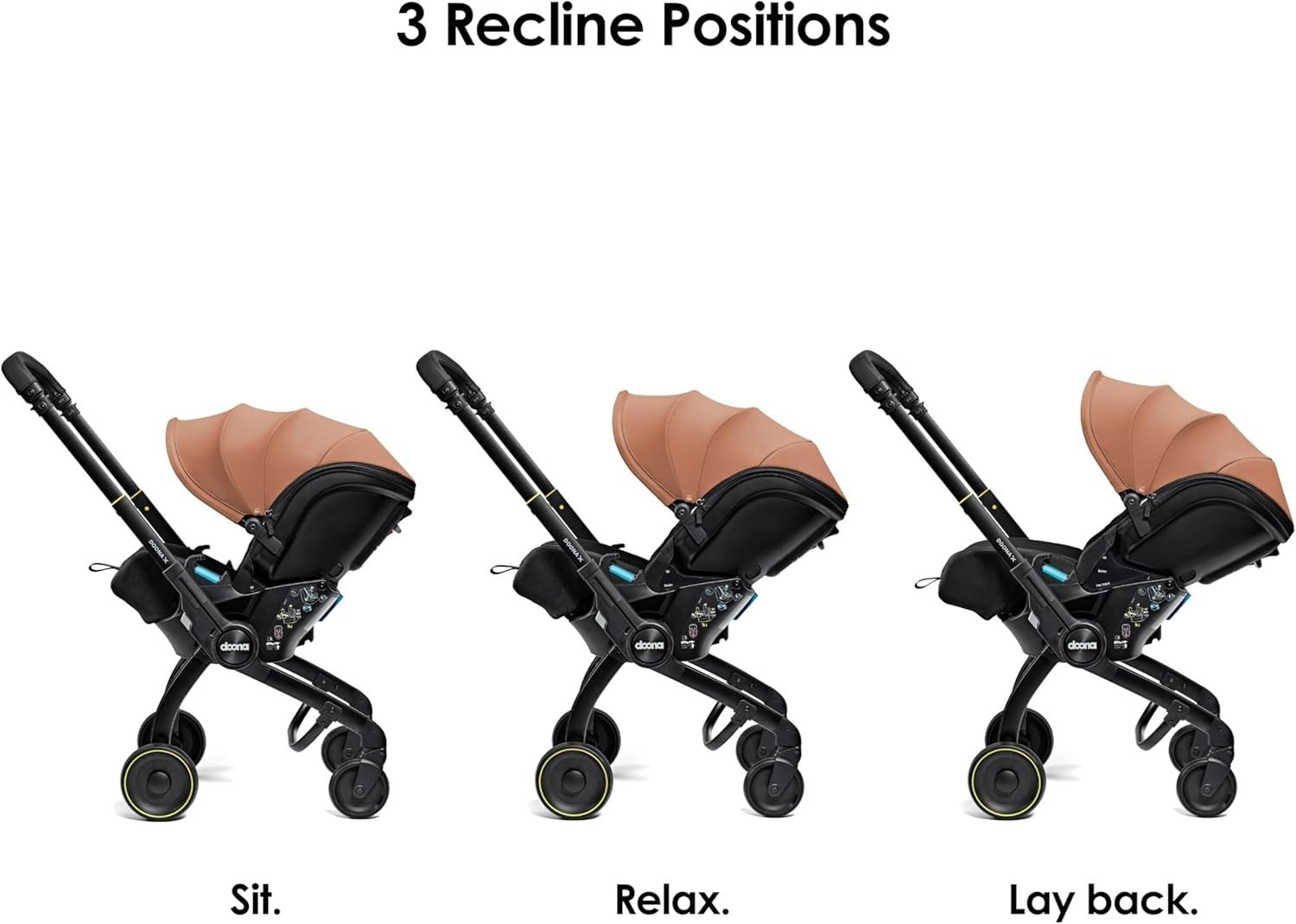 Convertible Baby Car Seat Stroller 0+ 3 Recline Travel System Terracotta