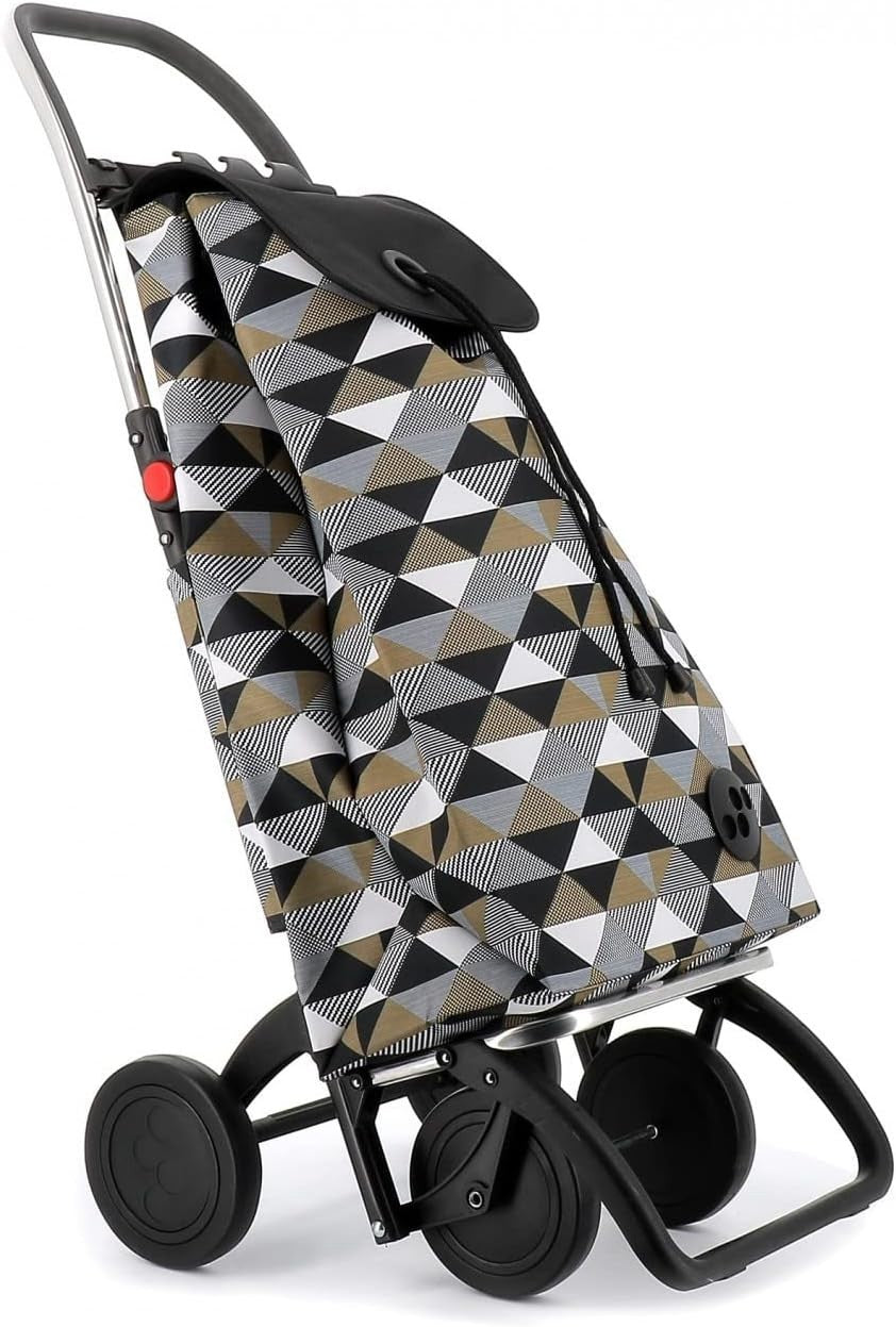 4 Wheel Foldable Shopping Trolley Lightweight Aluminium Push Pull Cart