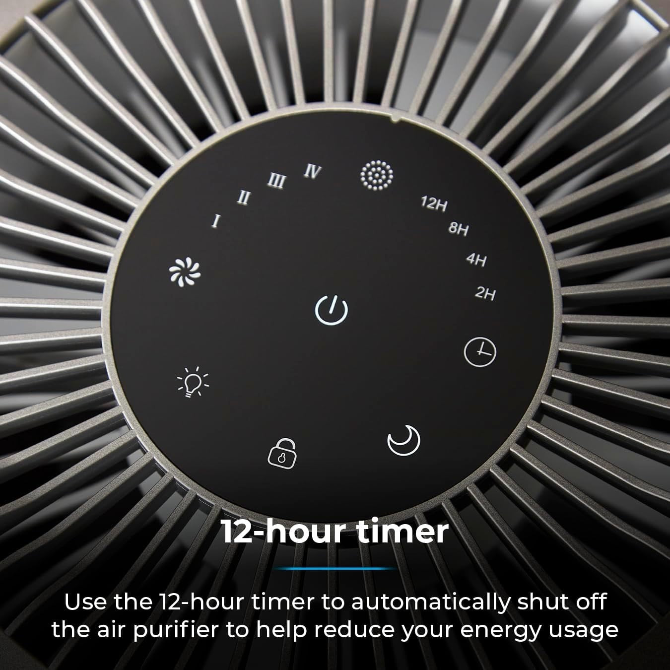 Quiet Desktop HEPA 13 Air Purifier for Allergies Sleep Mode Timer 14m²