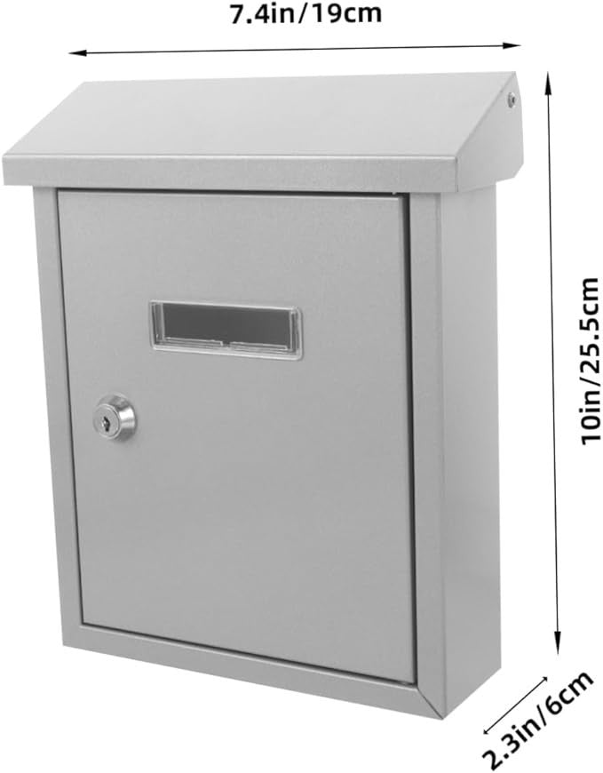 Wall Mounted Mailbox Stainless Steel Outdoor Post Box Secure Letter Holder