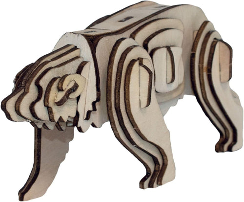 3D Wooden Bear Puzzle Kit – Eco Animal Toy, DIY Craft Gift for Kids & STEM