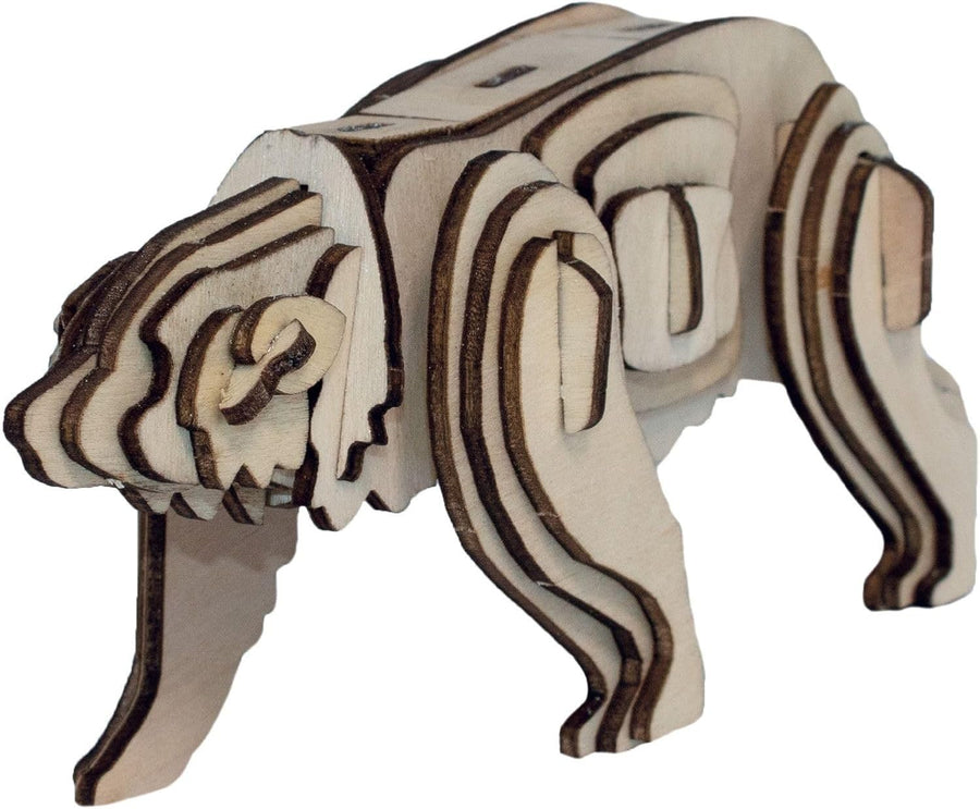 3D Wooden Bear Puzzle Kit – Eco Animal Toy, DIY Craft Gift for Kids & STEM